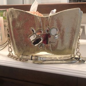 Marciano Gold Butterfly Evening Shoulder Bag Purse